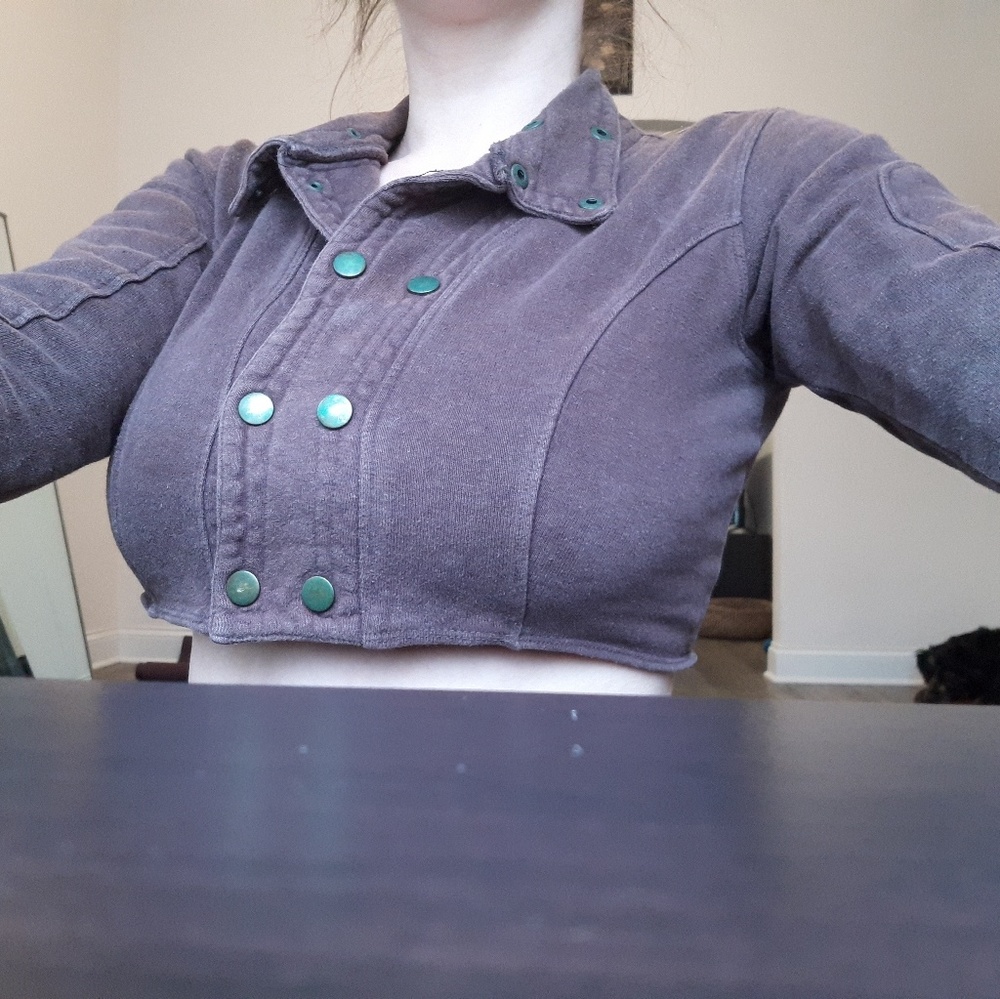 Brown crop sweater